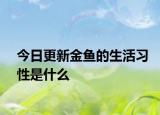 今日更新金鱼的生活习性是什么