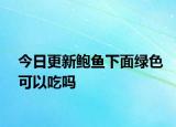 今日更新鲍鱼下面绿色可以吃吗
