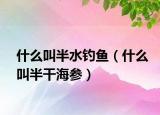 什么叫半水钓鱼（什么叫半干海参）