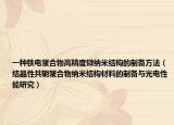 一种铁电聚合物高精度微纳米结构的制备方法（结晶性共轭聚合物纳米结构材料的制备与光电性能研究）