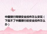 中国银行网银安全控件怎么安装（下载不了中国银行的安全控件怎么办）