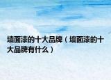 墙面漆的十大品牌（墙面漆的十大品牌有什么）