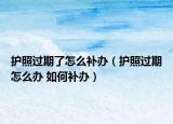 护照过期了怎么补办（护照过期怎么办 如何补办）