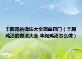 丰胸汤的做法大全简单窍门（丰胸鸡汤的做法大全 丰胸鸡汤怎么做）