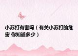 小苏打有害吗（有关小苏打的危害 你知道多少）