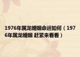 1976年属龙婚姻命运如何（1976年属龙婚姻 赶紧来看看）