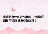 小柴胡有什么副作用吗（小柴胡的副作用禁忌 这些你知道吗）