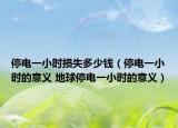 停电一小时损失多少钱（停电一小时的意义 地球停电一小时的意义）